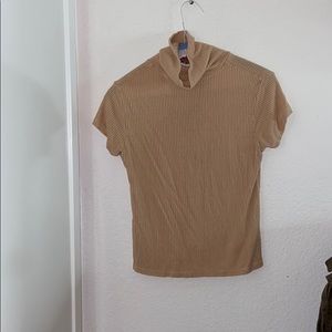Turtle neck ribbed Short sleeve